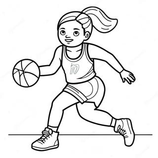 Girl Basketball Coloring Pages