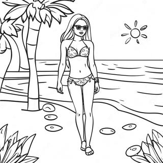 Malibu Barbie Coloring Pages