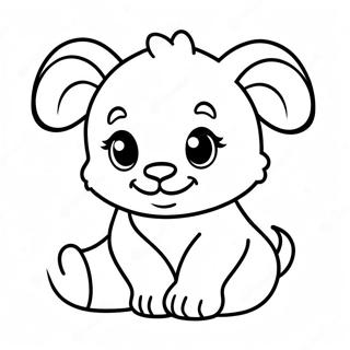 Baby Animal Cute Animal Coloring Pages