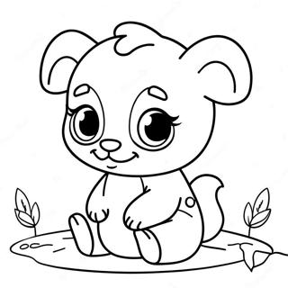 Cute Baby Animal Coloring Page 46403-36676