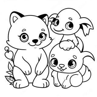 Adorable Baby Animal Friends Coloring Page 46404-36725