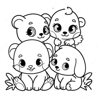 Adorable Baby Animal Friends Coloring Page 46404-36726