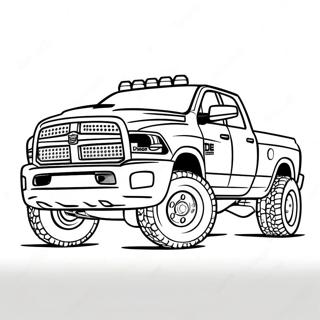 Dodge Ram 1500 Diesel Lifted Truck Coloring Page 46413-36682