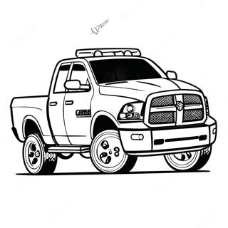 Custom Dodge Ram 1500 Truck Coloring Page 46414-36686