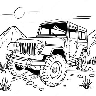 Pagina De Colorat Aventură Off-Road Cu Jeep-Ul 46424-36693