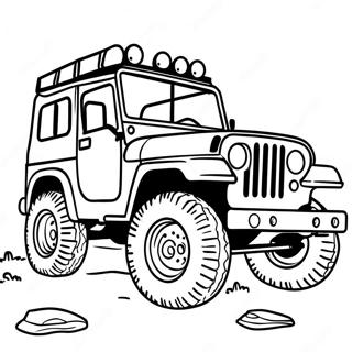 Pagina De Colorat Aventură Off-Road Cu Jeep-Ul 46424-36694