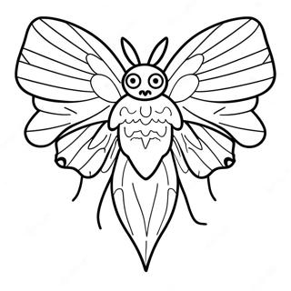 Mothman Mythical Creature Coloring Page 46443-36707