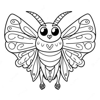 Mothman Mythical Creature Coloring Page 46443-36708