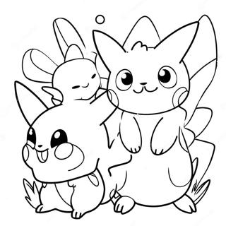 Cute Pokemon Characters Coloring Page 46494-36749