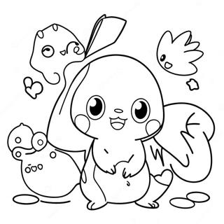 Cute Pokemon Characters Coloring Page 46494-36752