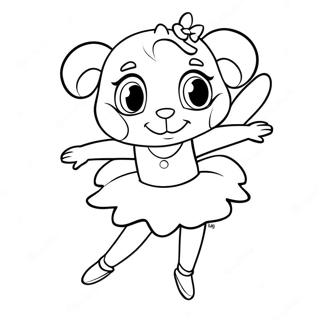 Angelina Ballerina Boyama Sayfaları