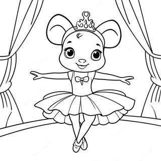 Angelina Ballerina In A Beautiful Tutu Coloring Page 46554-36801