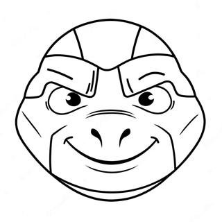 Cool Ninja Turtles Face Coloring Page 46584-36826