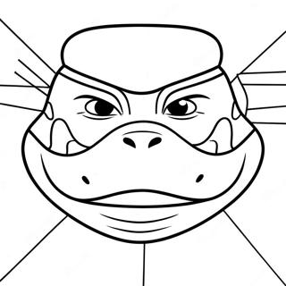 Cool Ninja Turtles Face Coloring Page 46584-36827