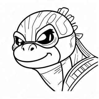 Cool Ninja Turtles Face Coloring Page 46584-36828