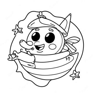 Colorful Neptune With Stars Coloring Page 46604-36837