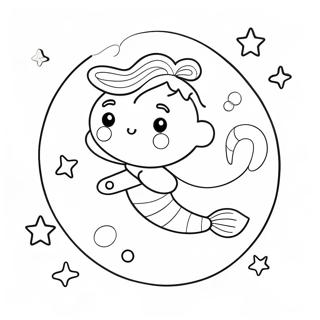 Colorful Neptune With Stars Coloring Page 46604-36840