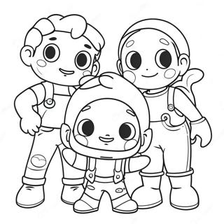 Colorful Kidcore Characters Coloring Page 46614-36845