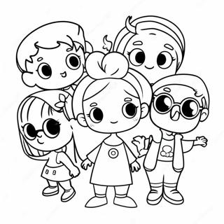 Colorful Kidcore Characters Coloring Page 46614-36846