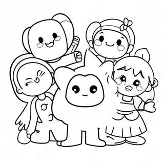 Colorful Kidcore Characters Coloring Page 46614-36847