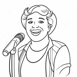 Cheerful Talent Show Performer Coloring Page 46624-36861