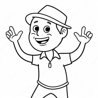 Cheerful Talent Show Performer Coloring Page 46624-36863