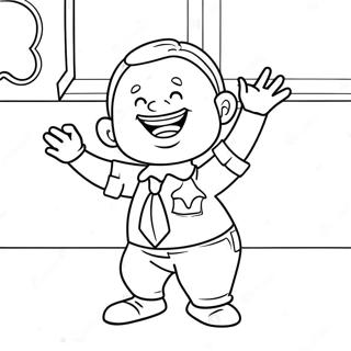 Cheerful Talent Show Performer Coloring Page 46624-36864