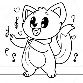 Cute Aggretsuko Singing Coloring Page 46654-36890