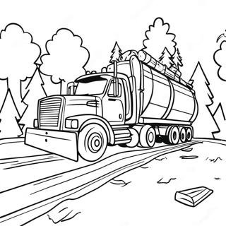 Logging Scene Coloring Page 46683-36893