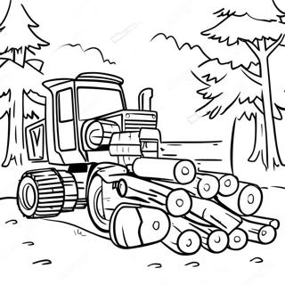 Logging Scene Coloring Page 46683-36894