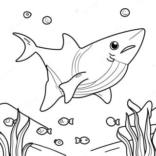 Bull Shark Swimming Coloring Page 46713-36926