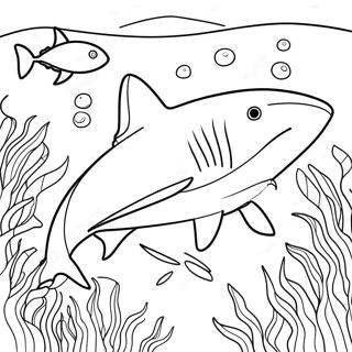 Bull Shark Swimming Coloring Page 46713-36927