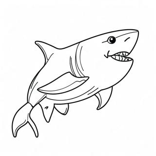 Bull Shark Swimming Coloring Page 46713-36928