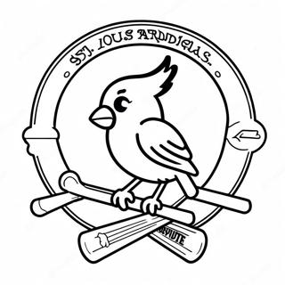 St Louis Cardinals Logo Coloring Page 46733-36951