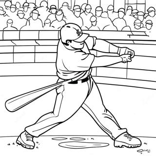 St Louis Cardinals Player Hitting Coloring Page 46734-36947