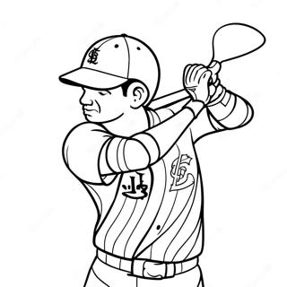 St Louis Cardinals Player Hitting Coloring Page 46734-36948