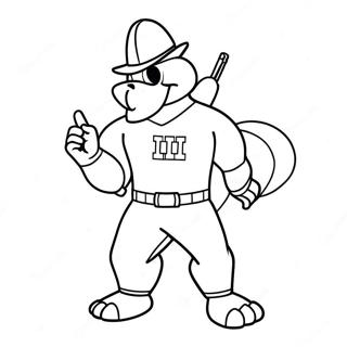 Illini Mascot Coloring Page 46744-36962