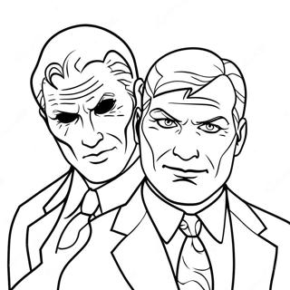 Two Face Coloring Pages