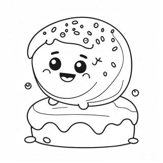 Cute Brownie With Sprinkles Coloring Page 46814-37007