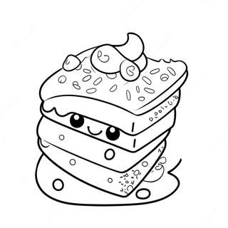 Cute Brownie With Sprinkles Coloring Page 46814-37008