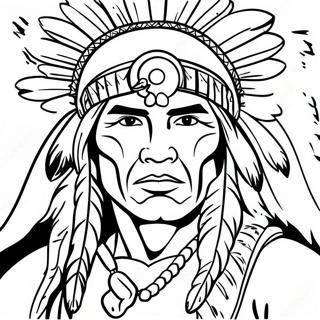 Realistic Native American Coloring Pages