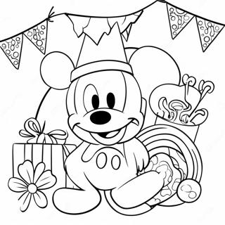 Mickey Mouse Birthday Party Coloring Page 46844-37050