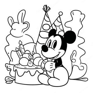 Mickey Mouse Birthday Party Coloring Page 46844-37051