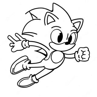 Sonic Running Fast Coloring Page 46904-37077