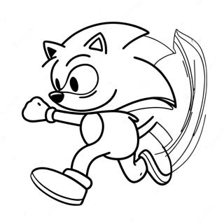 Sonic Running Fast Coloring Page 46904-37078