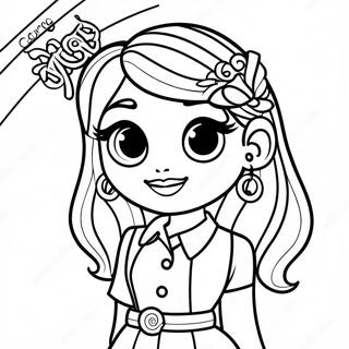 Cool Rainbow High Jade In Fashion Outfit Coloring Page 46914-37085