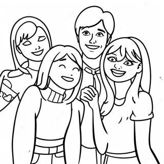 Lizzie Mcguire With Friends Coloring Page 46984-37149