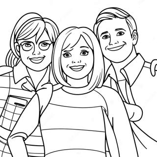 Lizzie Mcguire With Friends Coloring Page 46984-37150