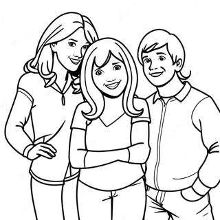 Lizzie Mcguire With Friends Coloring Page 46984-37151