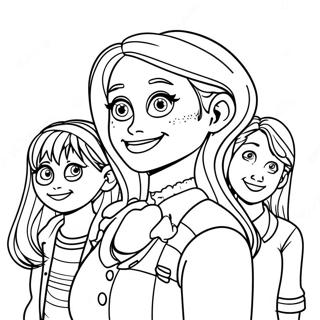 Lizzie Mcguire With Friends Coloring Page 46984-37152